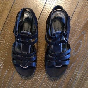 Women's Black Strappy Sandals